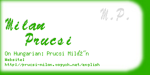 milan prucsi business card